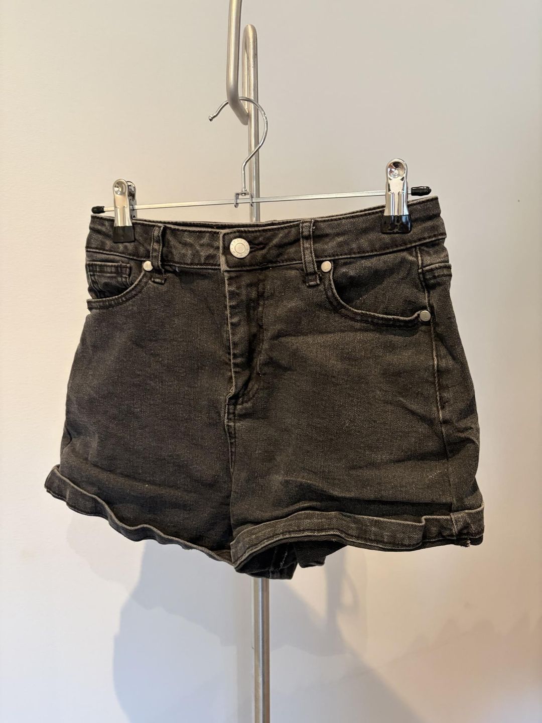 TILII Girls' Black Denim Cut-Off Shorts Size 12 for rent on The Volte - main image