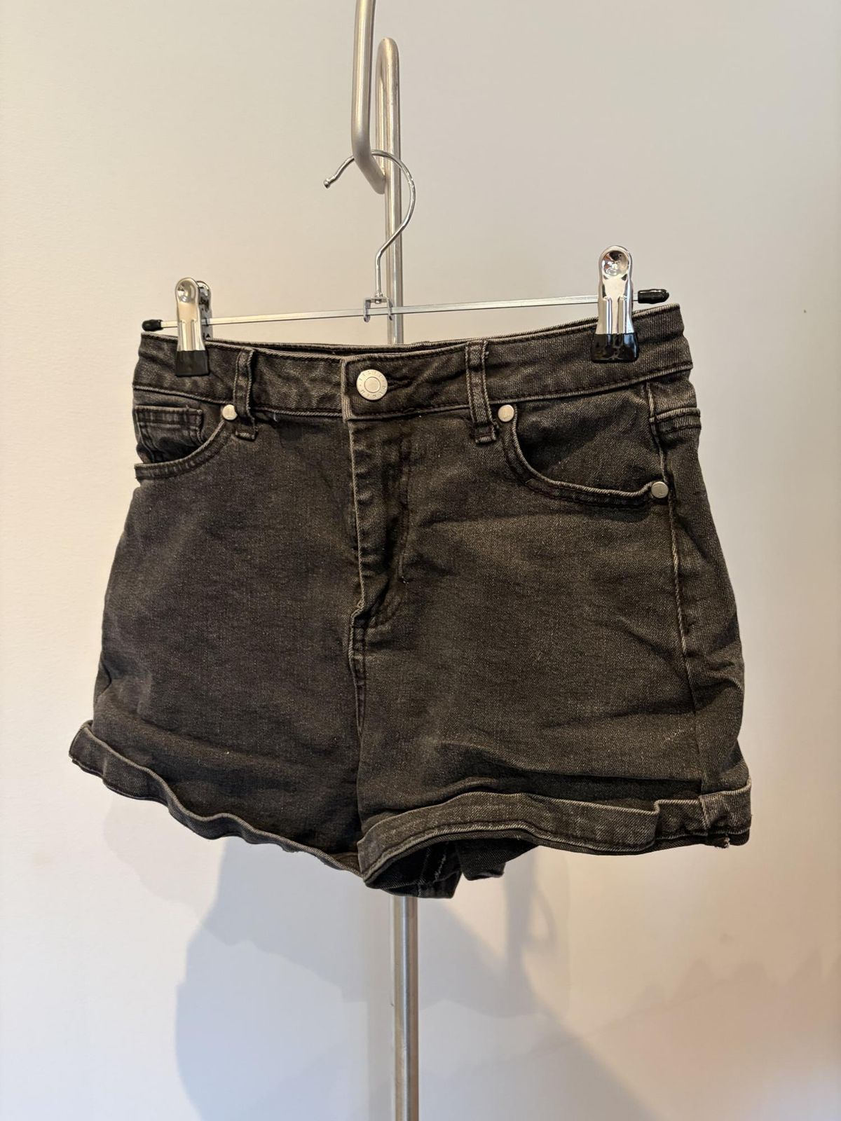 TILII Girls' Black Denim Cut-Off Shorts Size 12 - Image 1