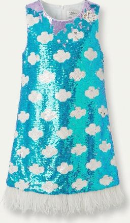 Lola + The Boys Girls Sequin Cloud Dress Size 12 Turquoise for rent on The Volte - image 1