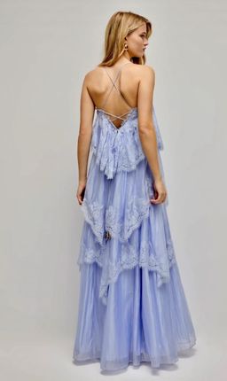 Aje Ophelia Lace Maxi Gown Blue Size 6 for rent on The Volte - image 3