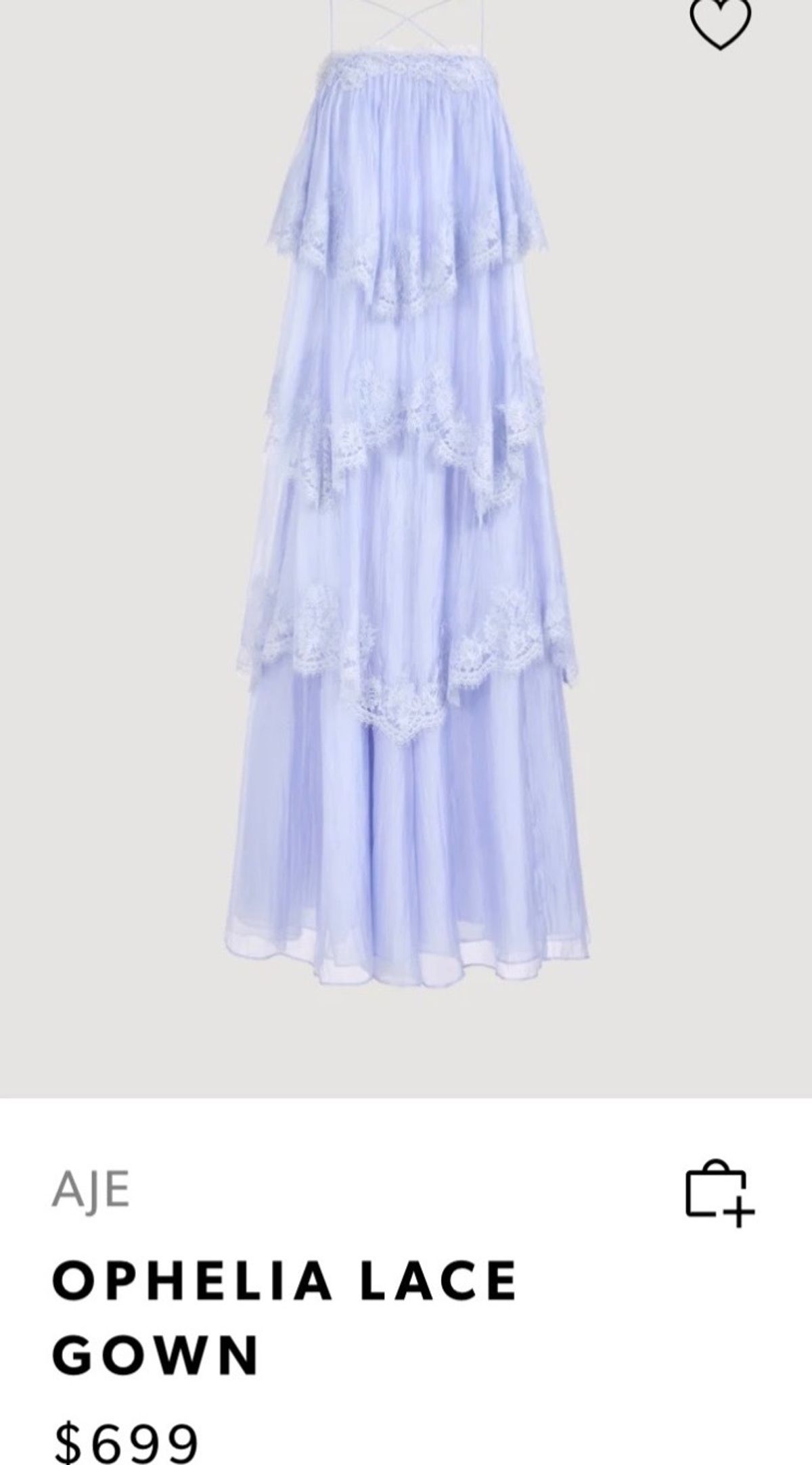 Aje Ophelia Lace Maxi Gown Blue Size 6 - Image 4