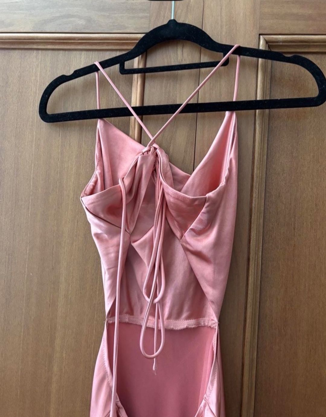 Billi J Coral Pink Slip Dress Size 10 Long for rent on The Volte - main image