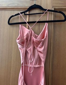 Billi J Coral Pink Slip Dress Size 10 Long for rent on The Volte - image 3