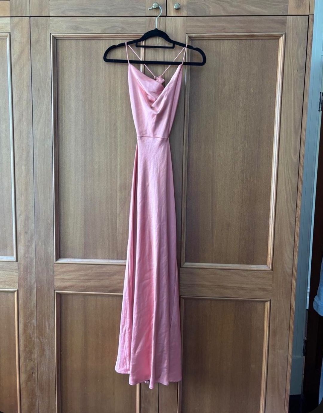 Billi J Coral Pink Slip Dress Size 10 Long for rent on The Volte - main image