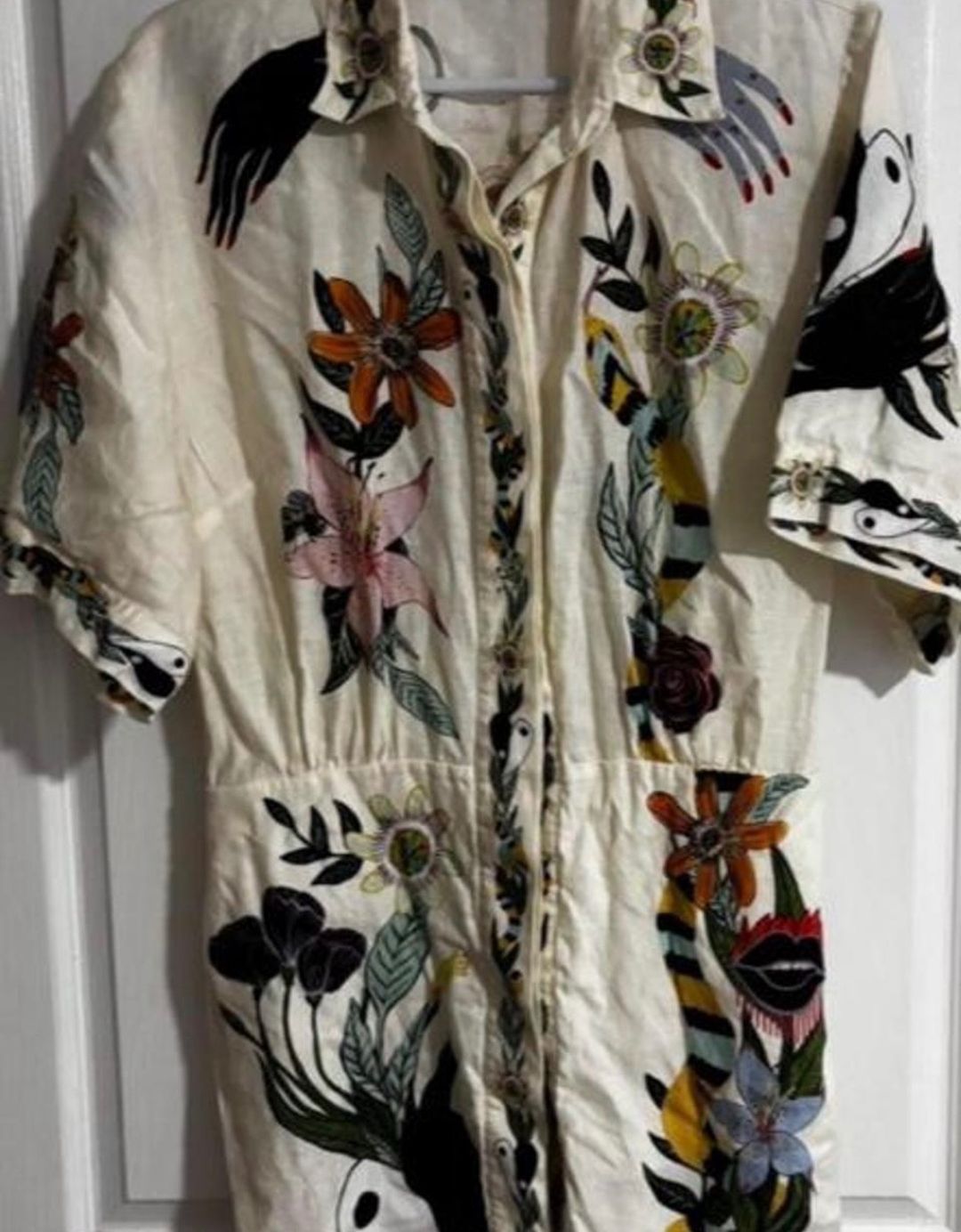 Alemais Meagan Mini Dress Ivory Size 12 for rent on The Volte - main image