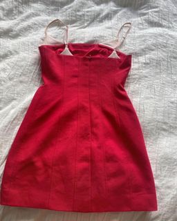 Kookai Ariel Contrast Fit & Flare Dress Size 8 Red for rent on The Volte - image 2