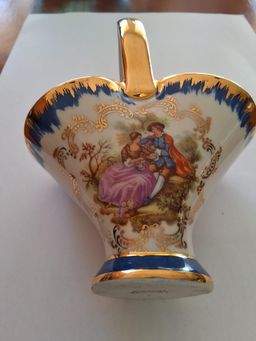 Limoges France Rococo Trinket Dish Gold Fragonard Painted for rent on The Volte - image 1
