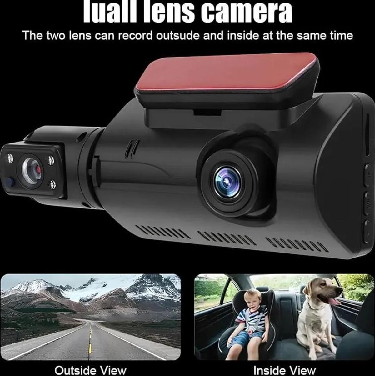 Vehicle Black Box DVR A68 Dual Camera Dashcam Night Vision - Image 7