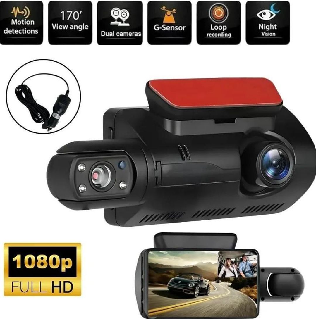 Vehicle Black Box DVR A68 Dual Camera Dashcam Night Vision for rent on The Volte - main image