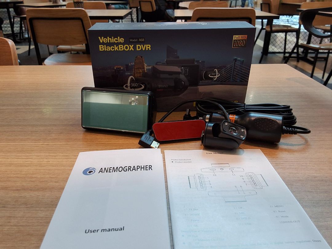 Vehicle Black Box DVR A68 Dual Camera Dashcam Night Vision for rent on The Volte - main image