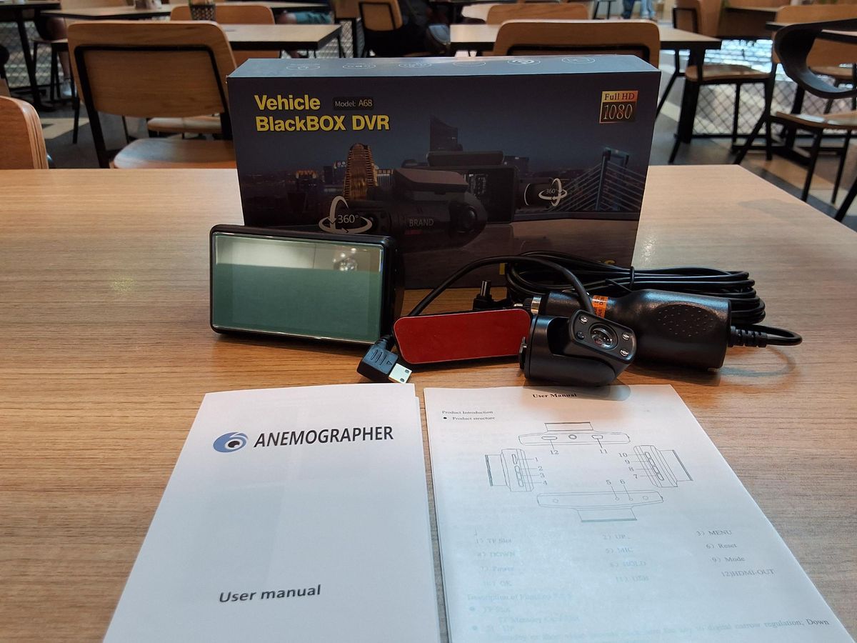 Vehicle Black Box DVR A68 Dual Camera Dashcam Night Vision for rent on The Volte - main image
