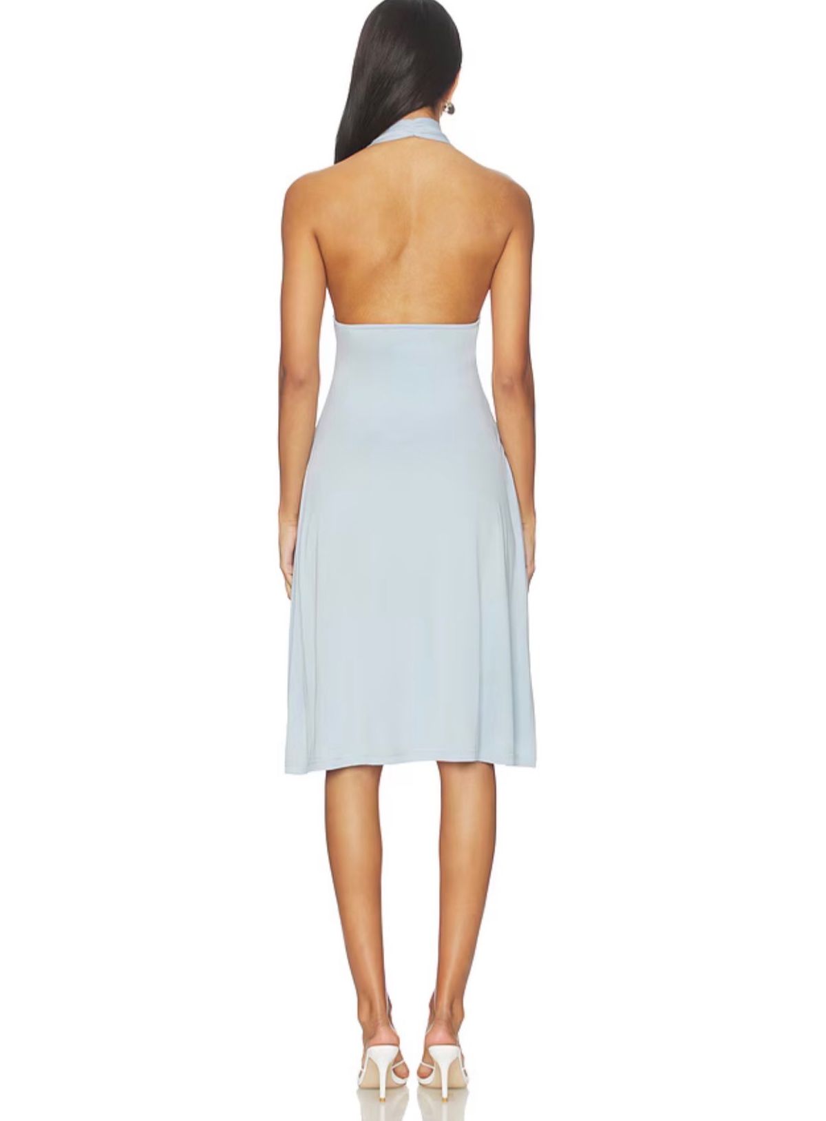 With Jean Blue Wrap Dress Size S - Image 4
