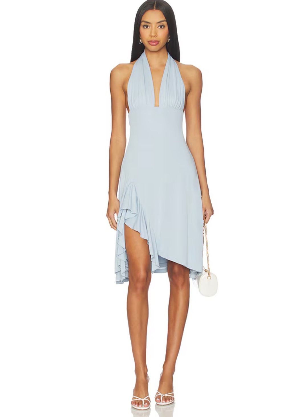 With Jean Blue Wrap Dress Size S for rent on The Volte - main image