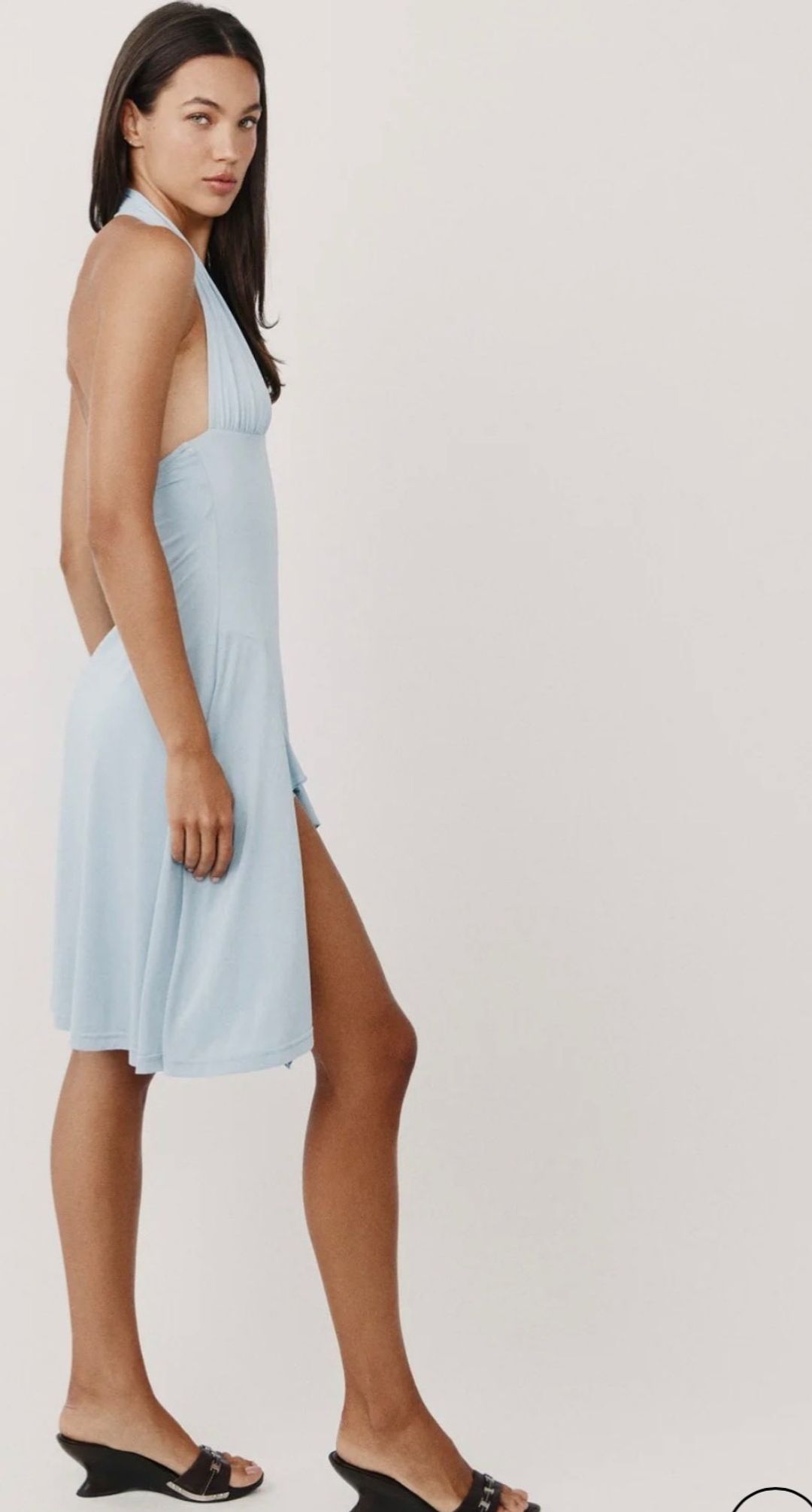 With Jean Blue Wrap Dress Size S for rent on The Volte - main image