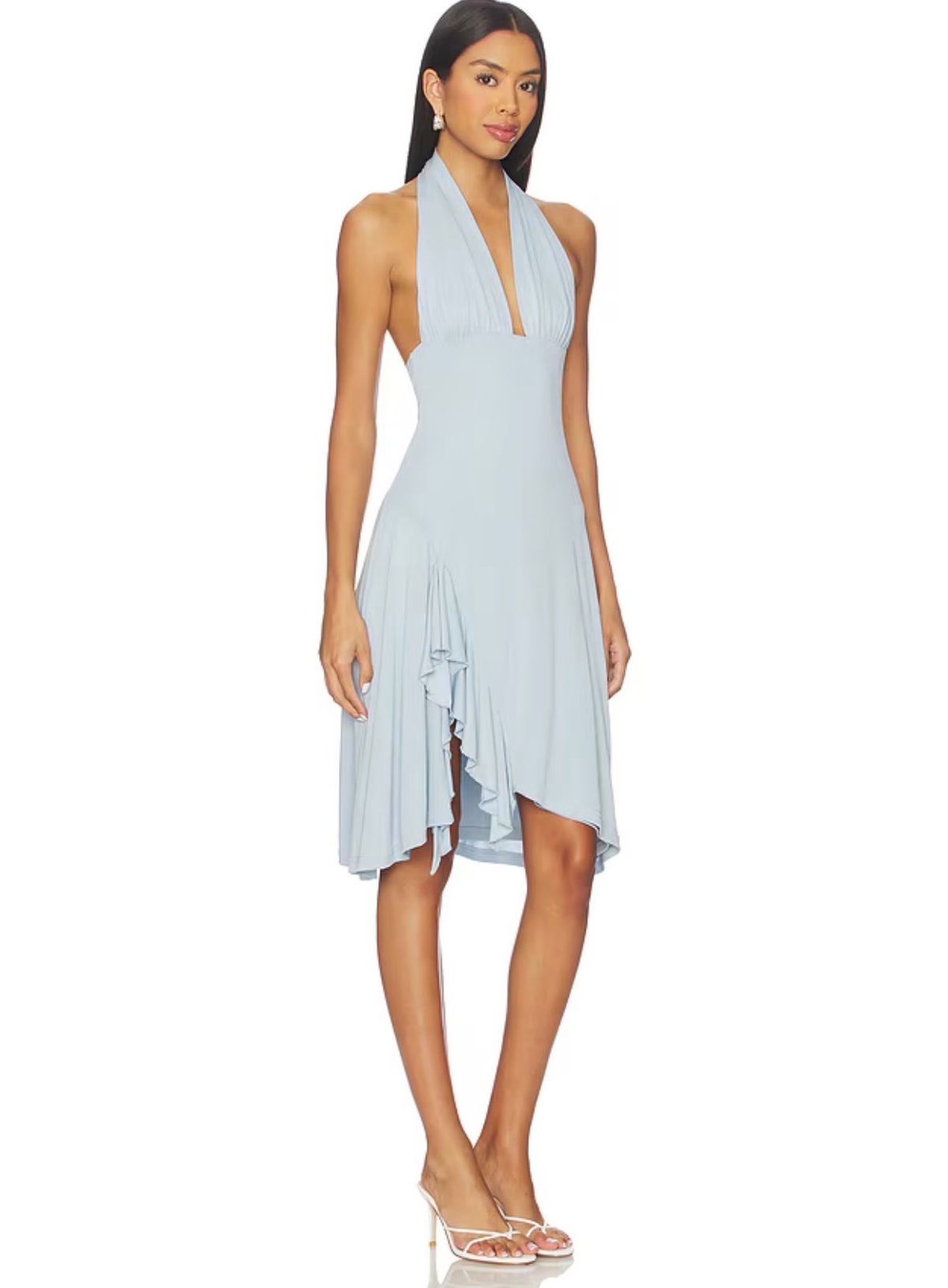 With Jean Blue Wrap Dress Size S - Image 5