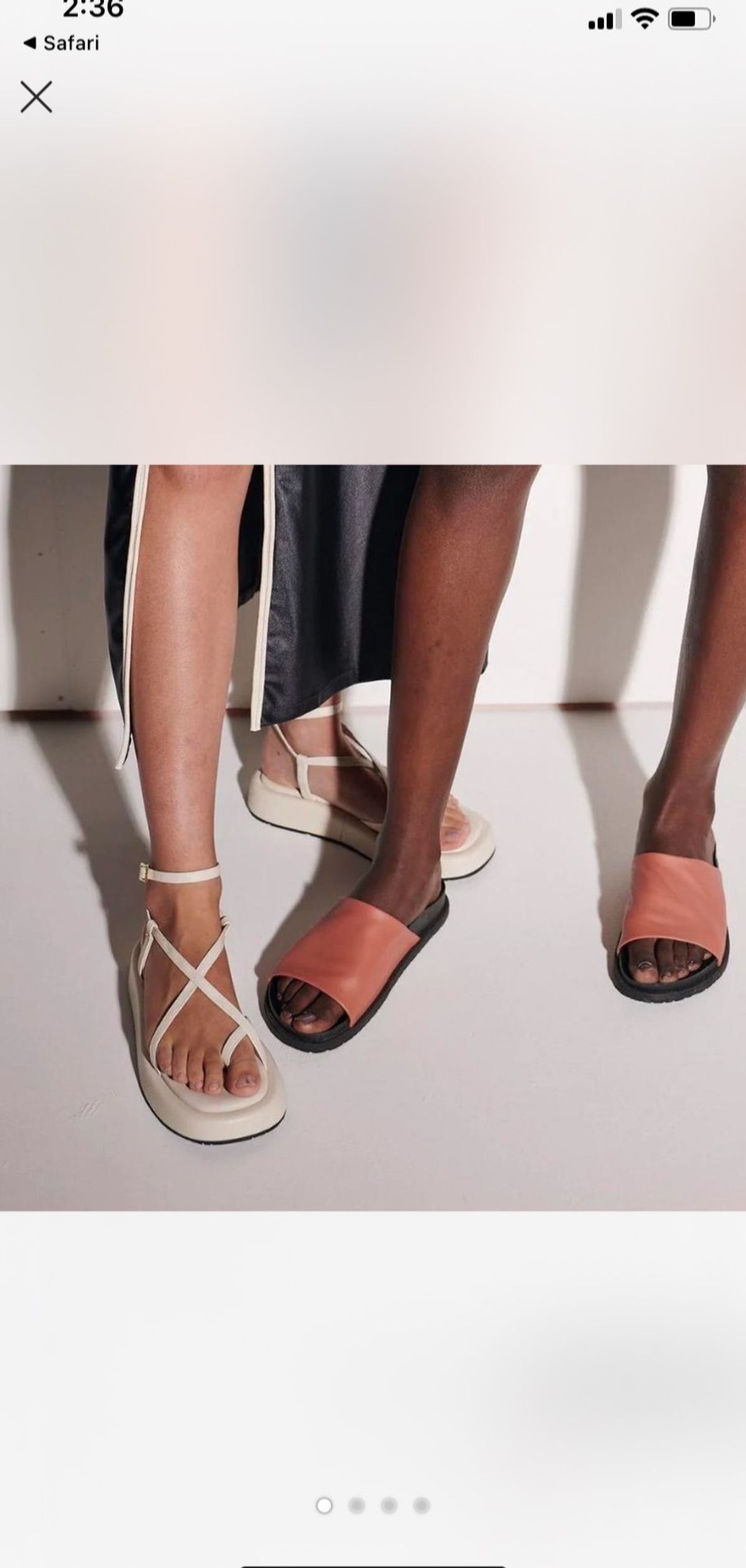 DOF Studios White Thong Sandals Size 10 Unisex for rent on The Volte - main image