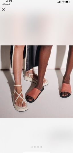 DOF Studios White Thong Sandals Size 10 Unisex for rent on The Volte - image 1