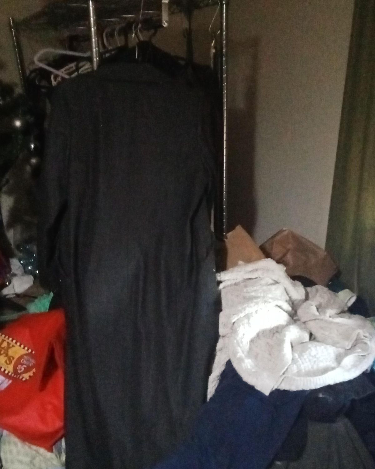 100% Women's Black Acrylic Long Overcoat - Image 2