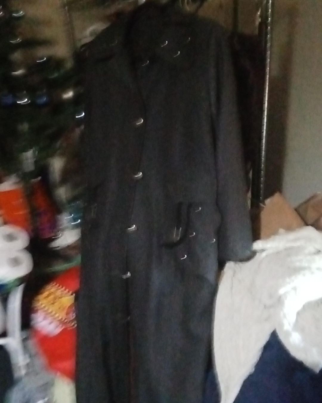100% Women's Black Acrylic Long Overcoat for rent on The Volte - main image