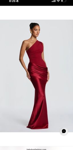 Baby Boo Red Mermaid Formal Dress Size 10 for rent on The Volte - image 2