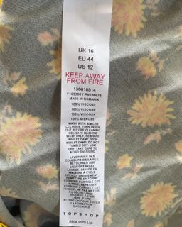 Topshop double V vintage midi slip dress in ditsy orange floral for rent on The Volte - image 7