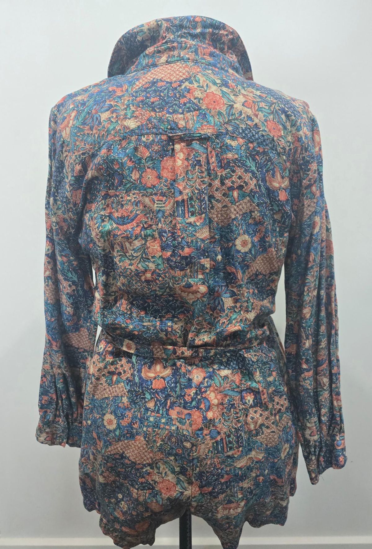 Tigerlily Boho Floral Linen Playsuit Size 12 - Image 3