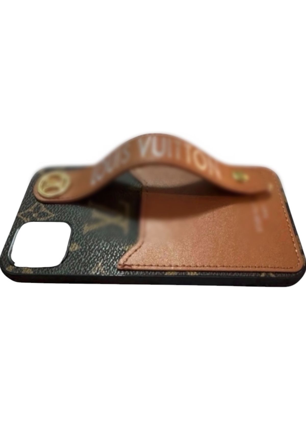 Louis Vuitton iPhone 14 Monogram Case Card Holder Strap - Image 3