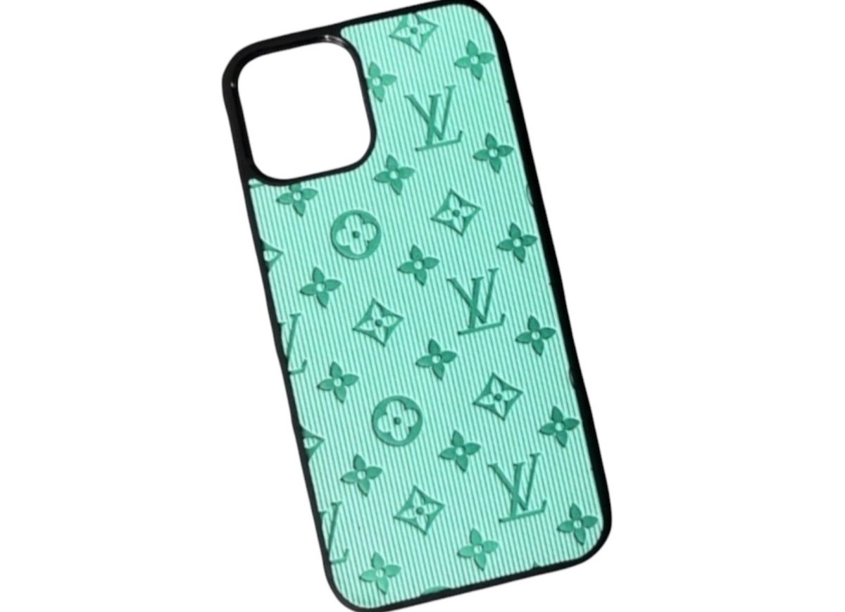 iPhone 12 Pro Max Louis Vuitton Monogram Case Mint Green - Image 1