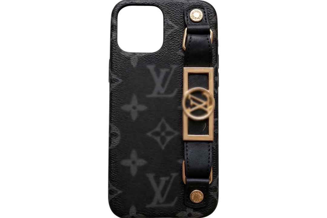 Louis Vuitton iPhone 12 Pro Max Monogram Case Black Gold for rent on The Volte - main image