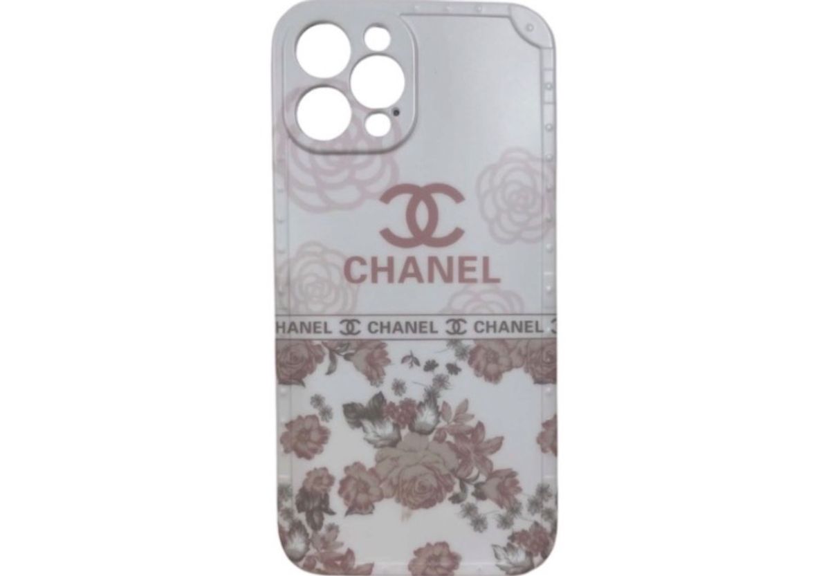 iPhone 13 Pro Max Chanel Floral Phone Case – White & Dusty Pink Rose Design | Brand New - Image 1