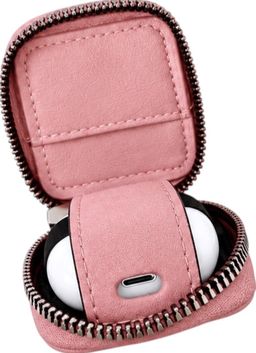 Pink Embossed AirPod / Earbud Zip Case & Keyring Charm 🩷 for rent on The Volte - image 3