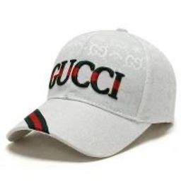 Gucci GG Monogram Baseball Cap White Red Green Stripe for rent on The Volte - image 1