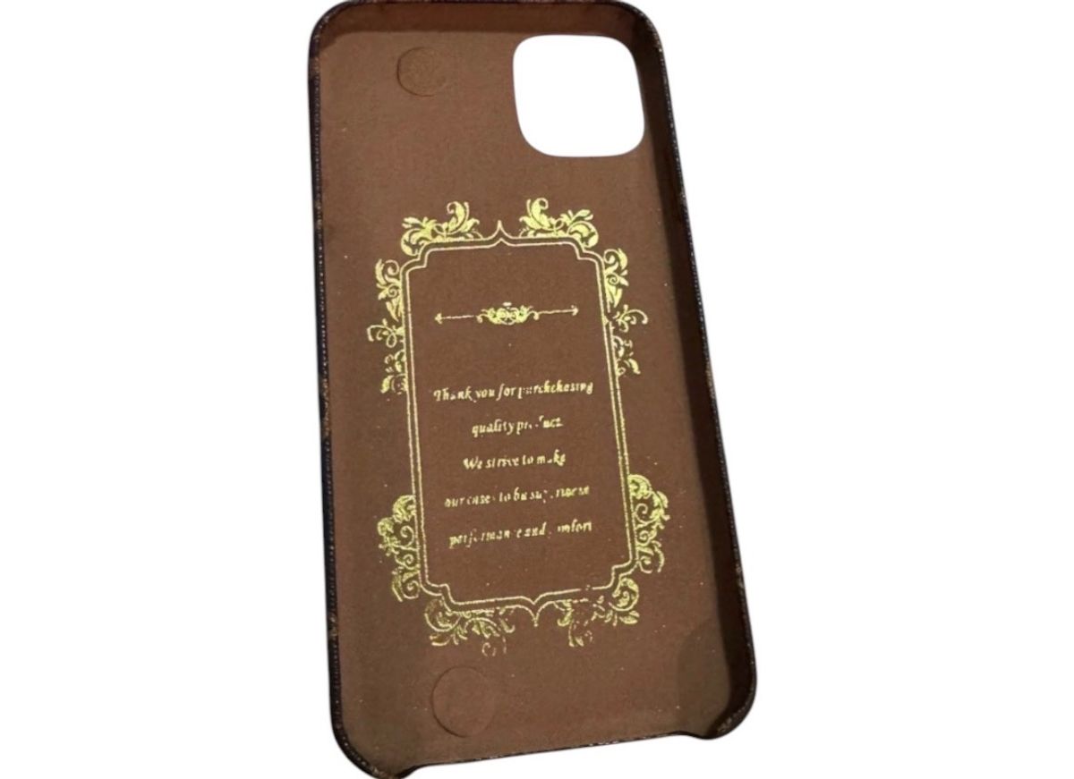 Louis Vuitton iPhone 12 Monogram Case Hand Grip Brown Gold - Image 2