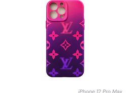 Louis Vuitton iPhone 12 Pro Max Case Pink Purple Gradient for rent on The Volte - image 1
