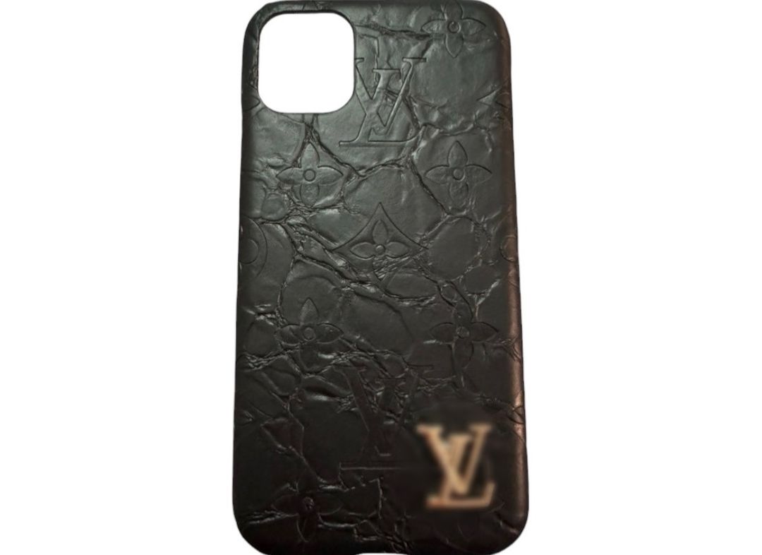Louis Vuitton Inspired iPhone 12 Pro Max Case Black Gold LV Logo for rent on The Volte - main image