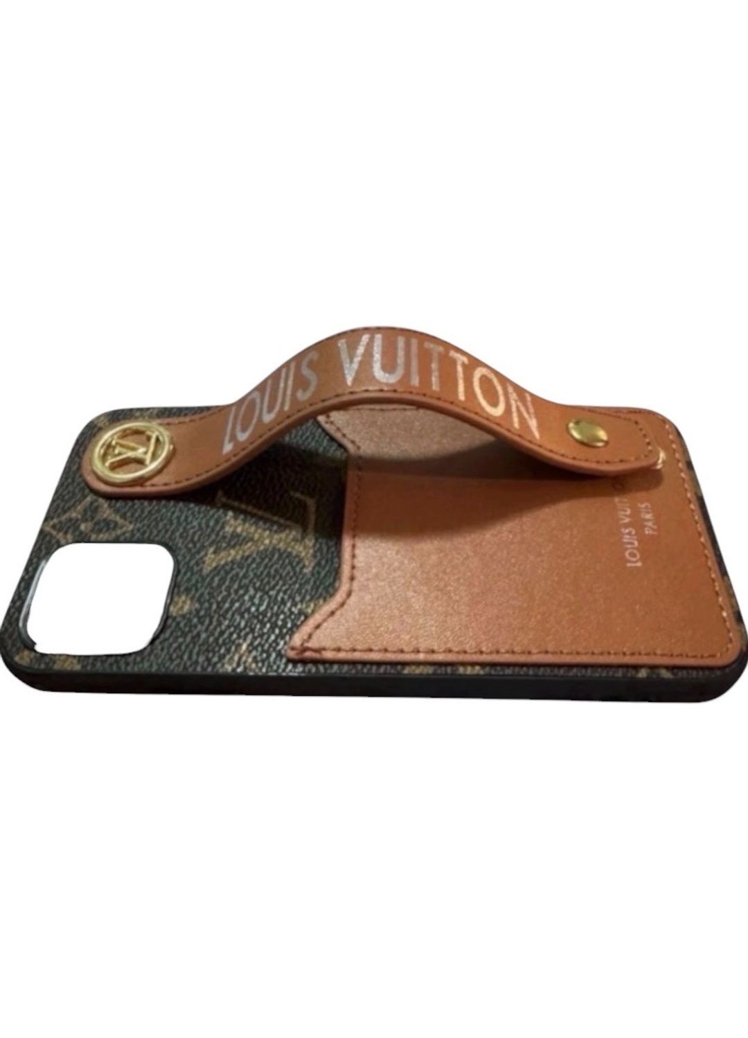 Louis Vuitton iPhone 12 Monogram Case Card Holder Hand Strap for rent on The Volte - main image