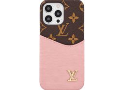 iPhone 13 Pro Max Louis Vuitton Monogram Phone Case with Gold LV Logo – Brown & Pink | Brand New for rent on The Volte - image 1
