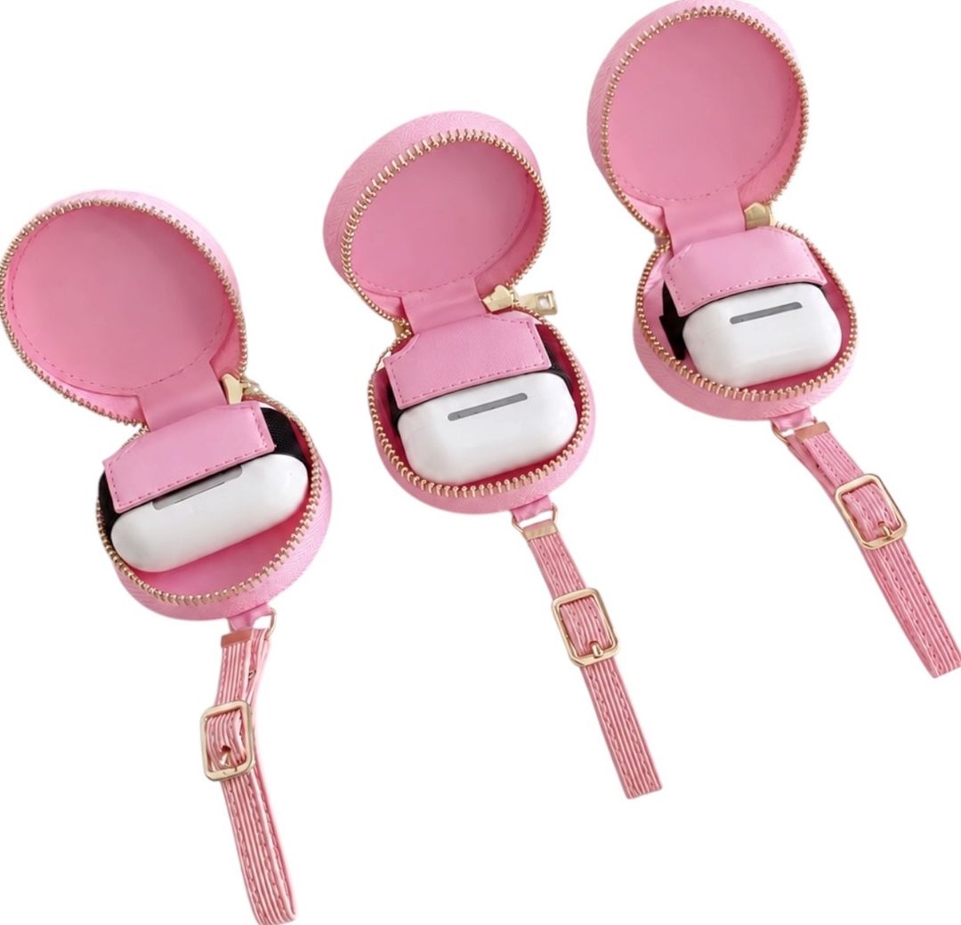 Gucci Pink Quilted AirPod Case Gold-Tone for rent on The Volte - main image