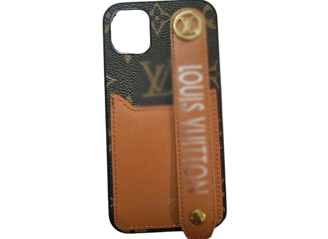 Louis Vuitton iPhone 14 Monogram Case Card Holder Strap for rent on The Volte - main image