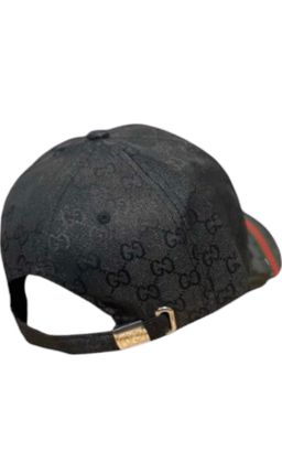 Gucci GG Monogram Baseball Cap Black Red Green Stripe for rent on The Volte - image 4