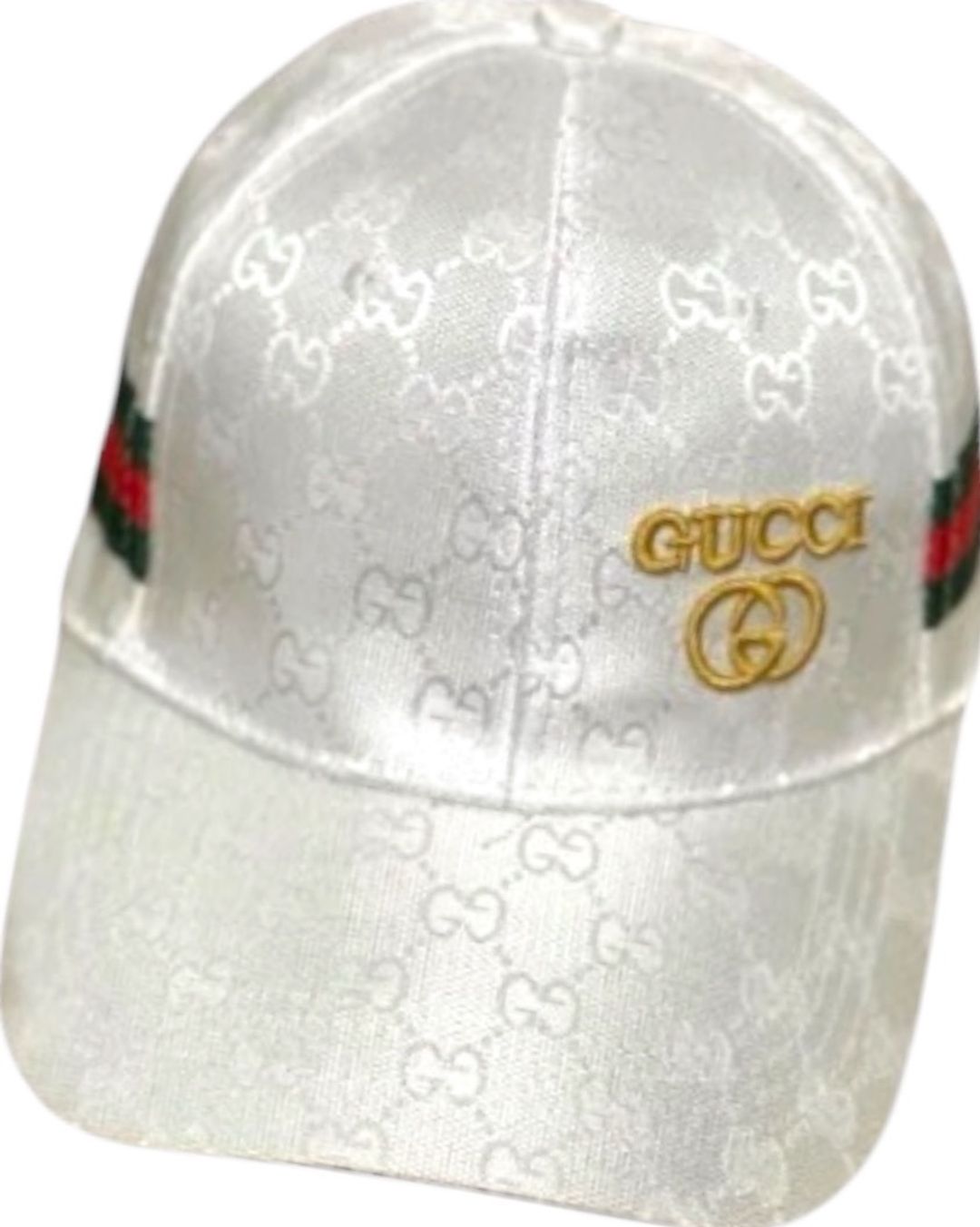 Gucci GG Monogram Baseball Cap Black Red Green Stripe for rent on The Volte - main image