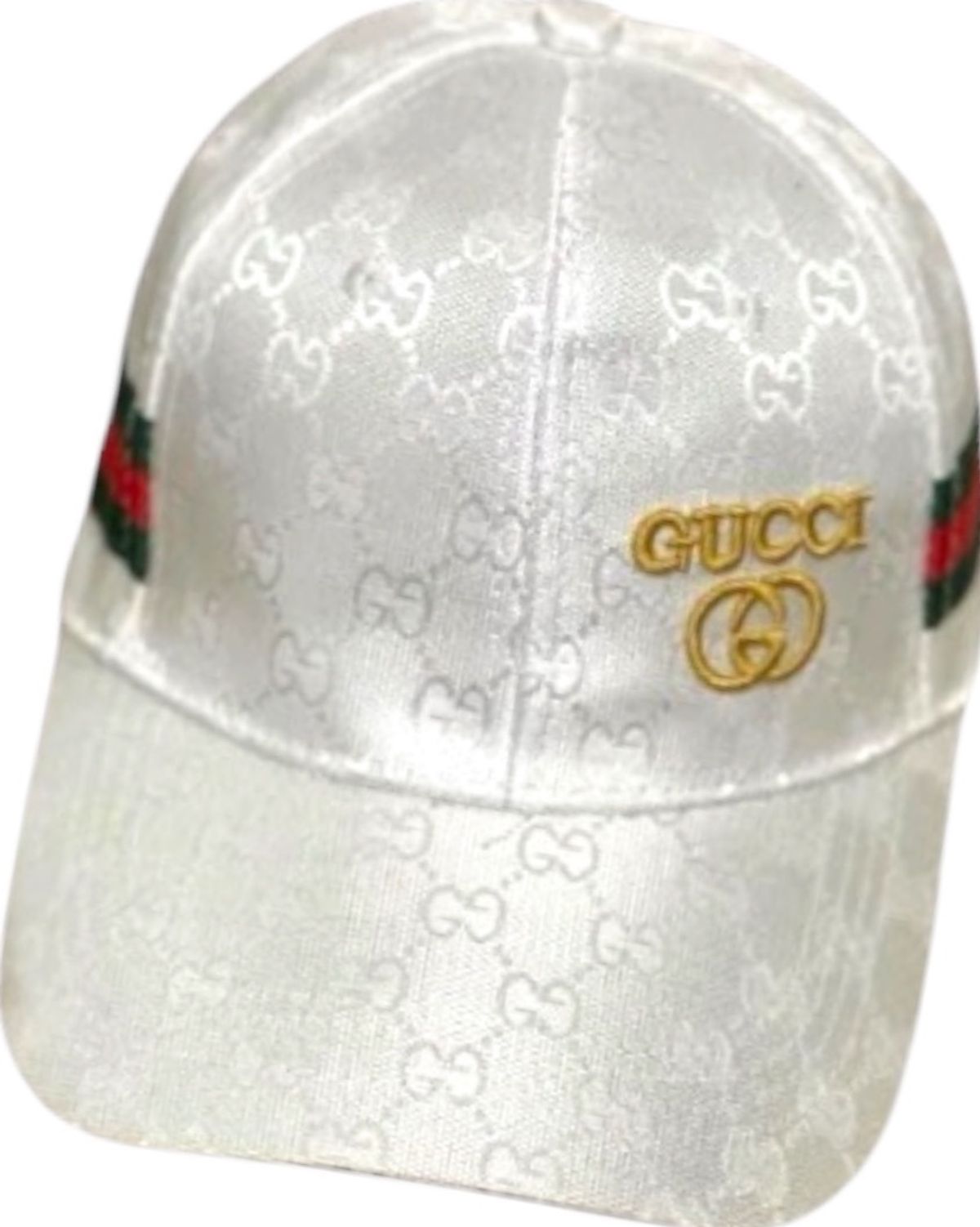 Gucci GG Monogram Baseball Cap Black Red Green Stripe - Image 2