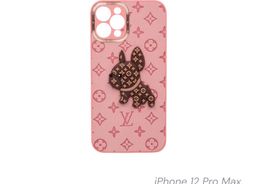 Louis Vuitton iPhone 12 Pro Max Case with Monogram Dog Charm - Pink for rent on The Volte - image 1