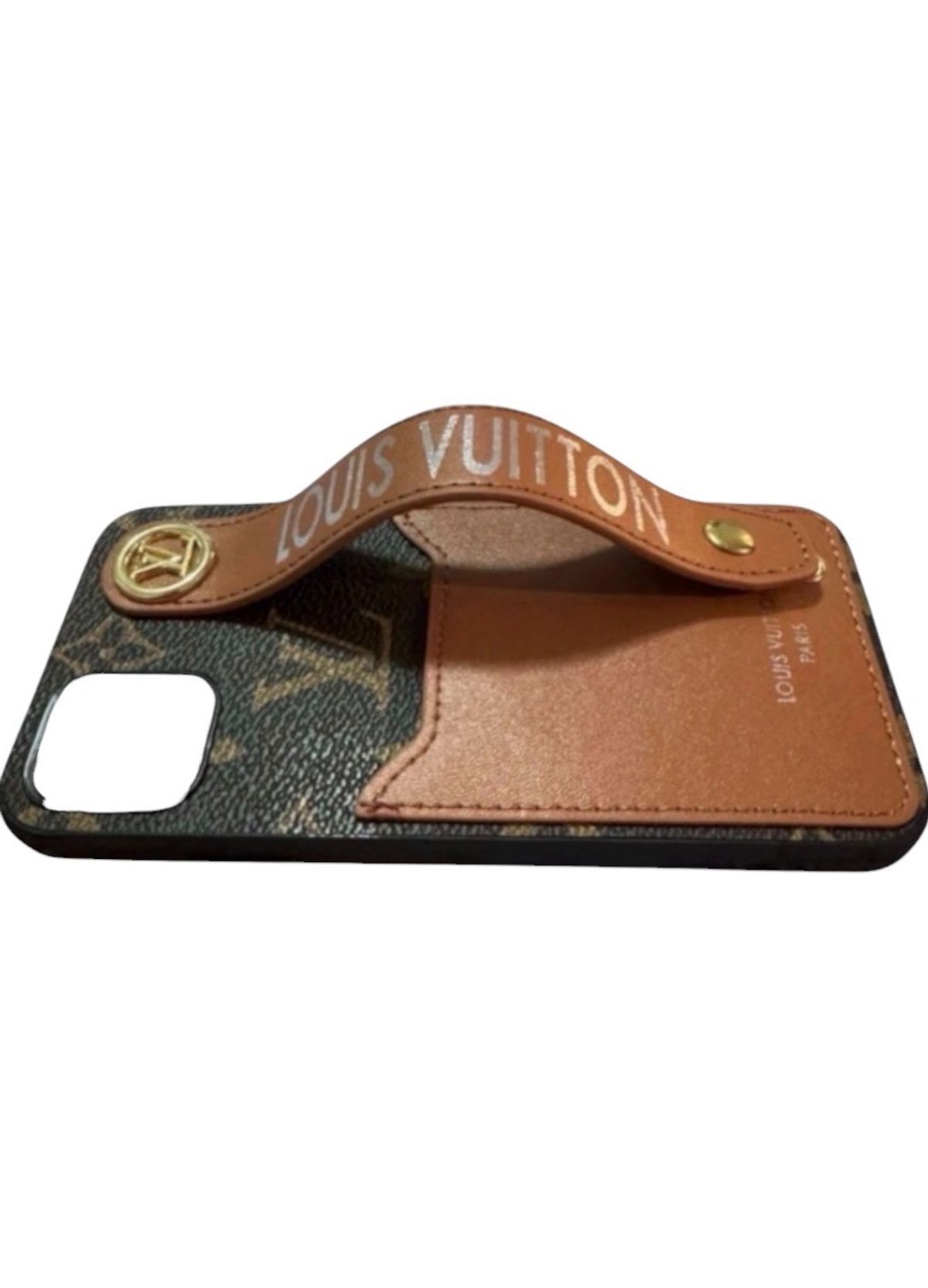 Louis Vuitton iPhone 14 Pro Max Case Card Holder Strap - Image 3