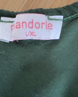 Mandorle Bottle Green Silk Midi Slip Dress L/XL for rent on The Volte - image 3