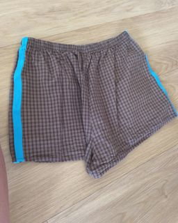 By Frankie Women's Brown Check Chino Shorts L for rent on The Volte - image 2