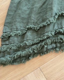 0039 Italy Women's Long Green Linen Slip Dress for rent on The Volte - image 6