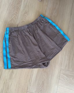 By Frankie Women's Brown Check Chino Shorts L for rent on The Volte - image 1