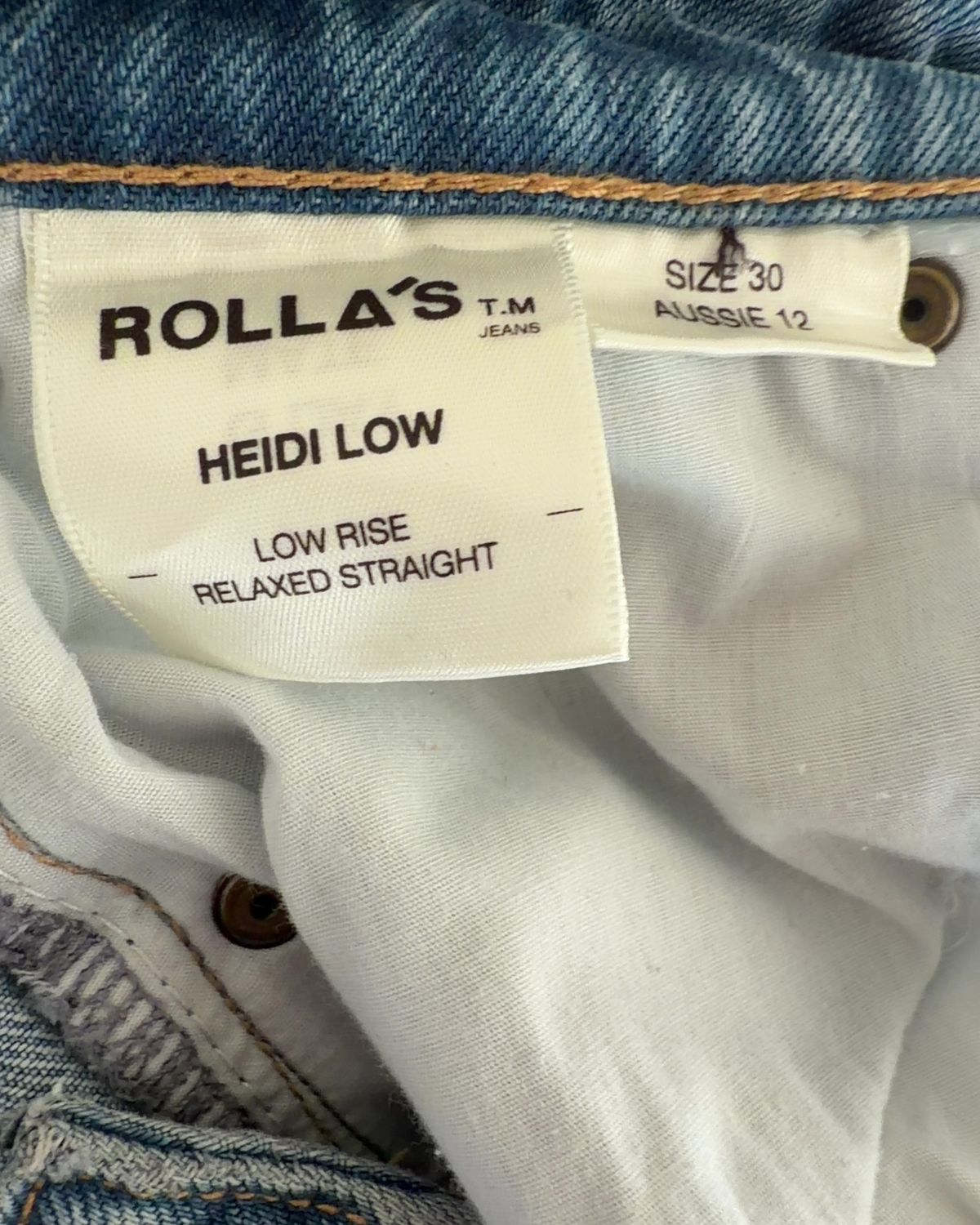 Rolla's Women's Heidi Low Rise Straight Jeans Size 30 Blue - Image 5