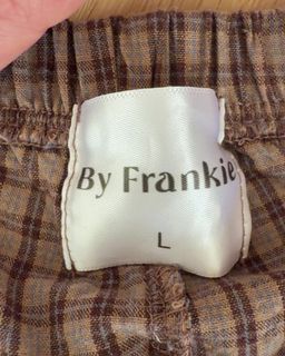 By Frankie Women's Brown Check Chino Shorts L for rent on The Volte - image 3